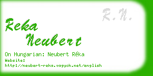reka neubert business card